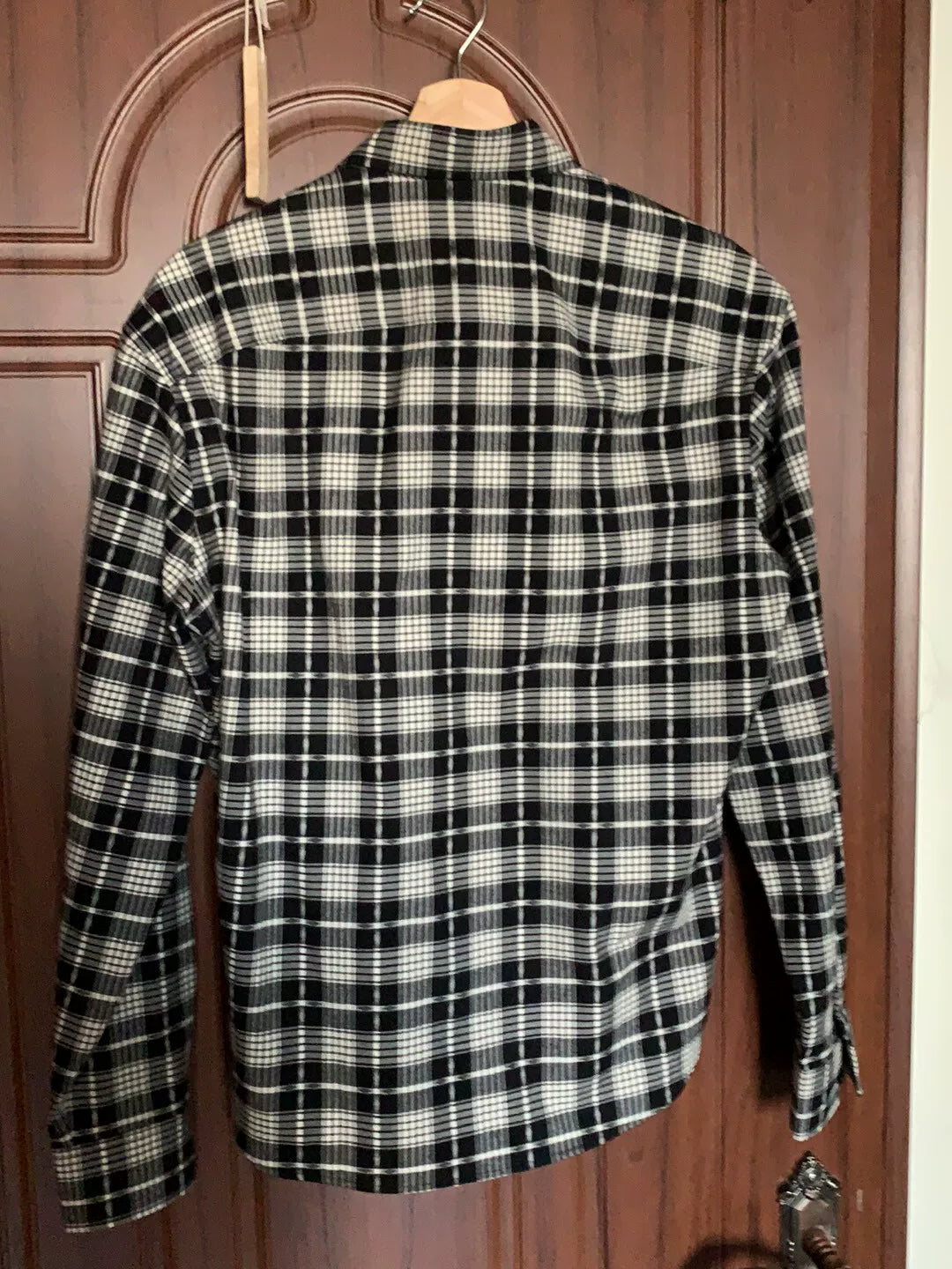 Saint Laurent Black White Plaid Shirt