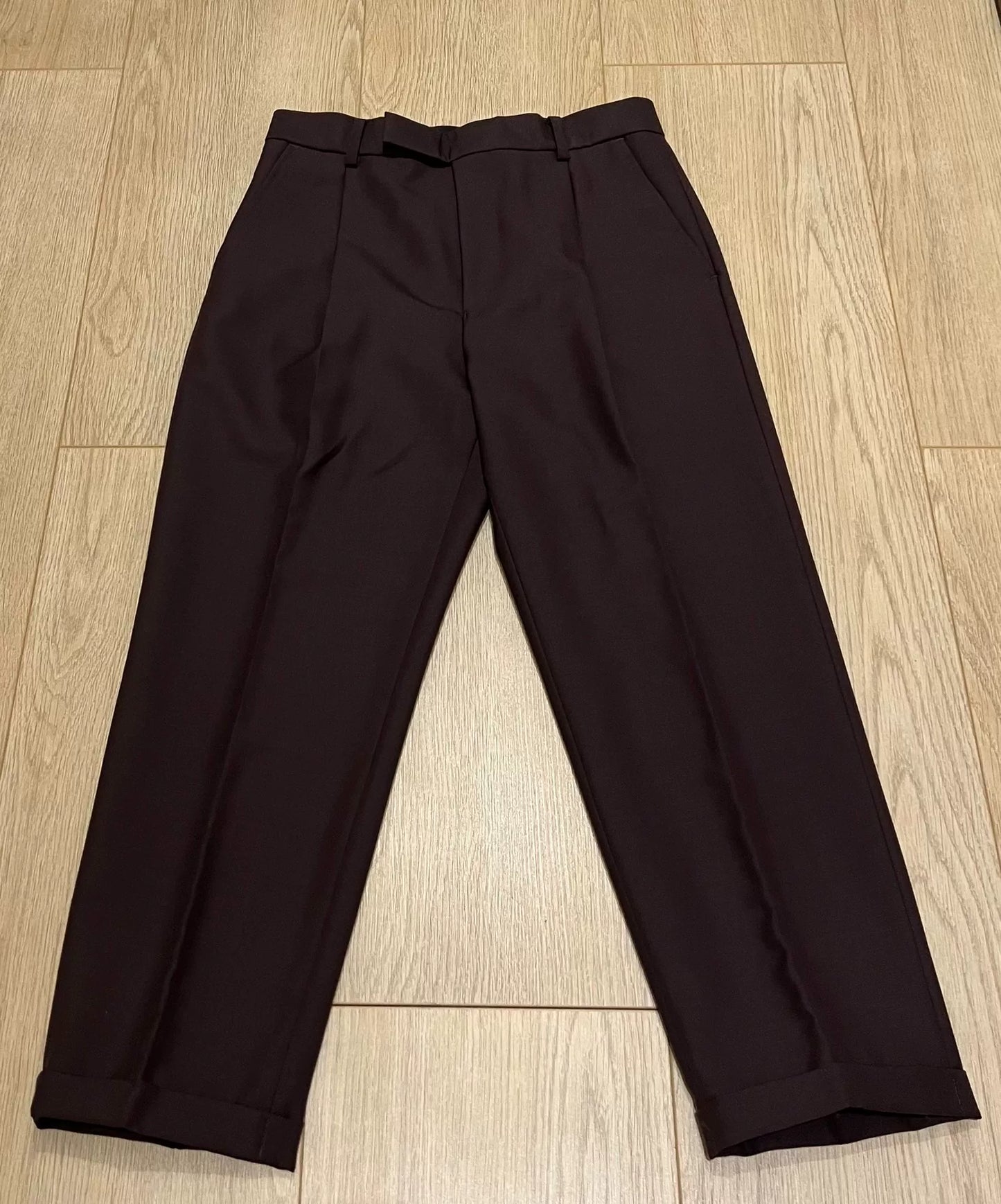 WACKOMARIA GUILTYPATIES Pleated Wool Trousers
