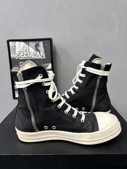 Rick Owens Drkshdw High-Top Canvas Shoes