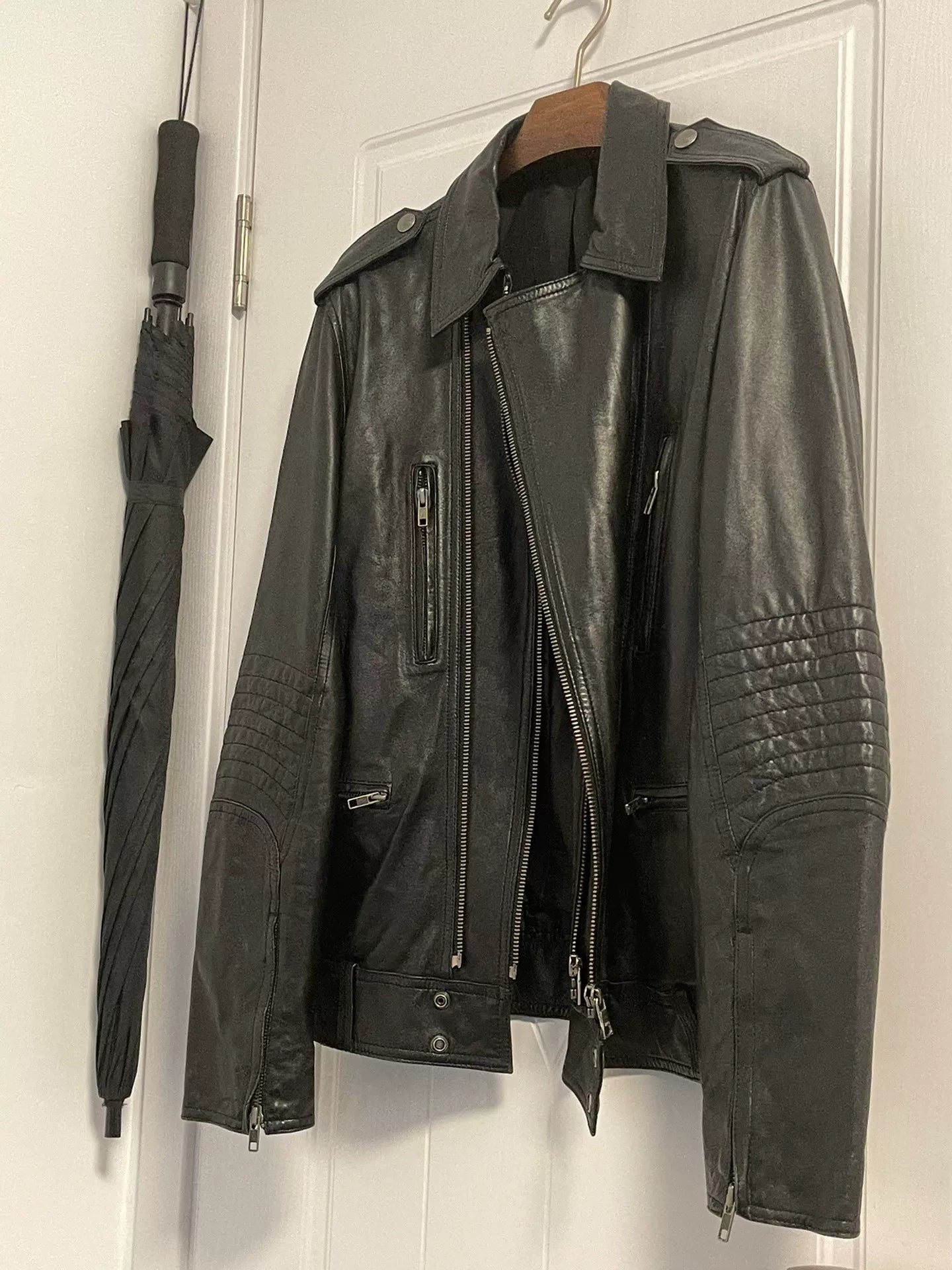 jean paul gaultier leather biker jacket