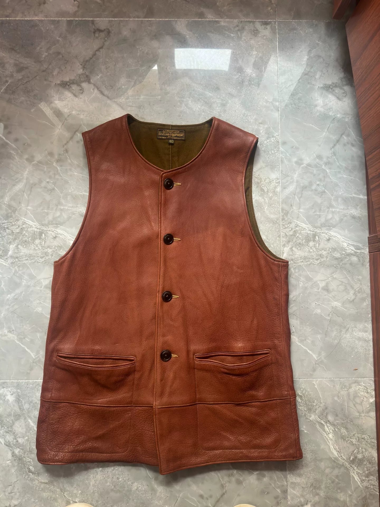 Freewheelers Leather Vest Size 40