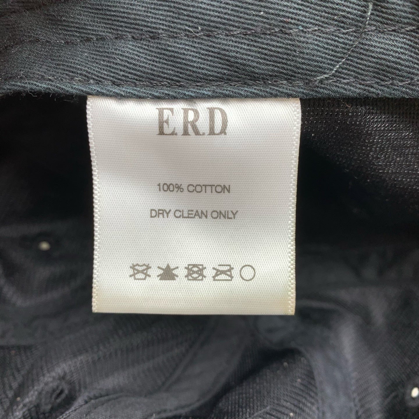 black embroidered duckbill cap by erd