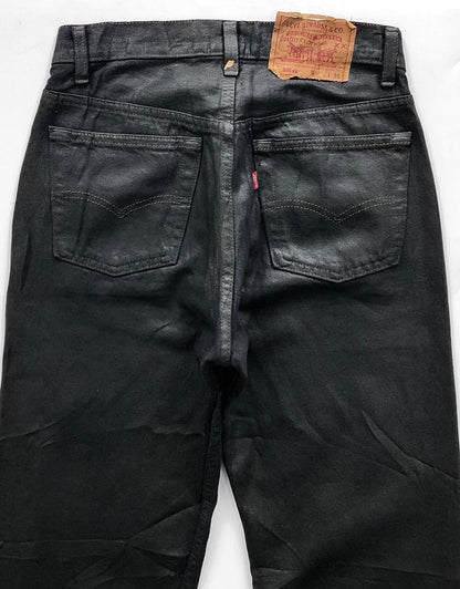 Vintage 1990s Levi's 501xx Black Coated Jeans