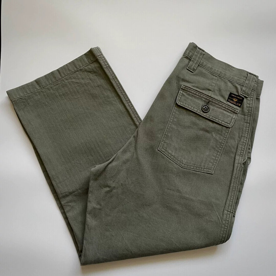 Tenderloin K-7 Fishbone Pattern Military Pants