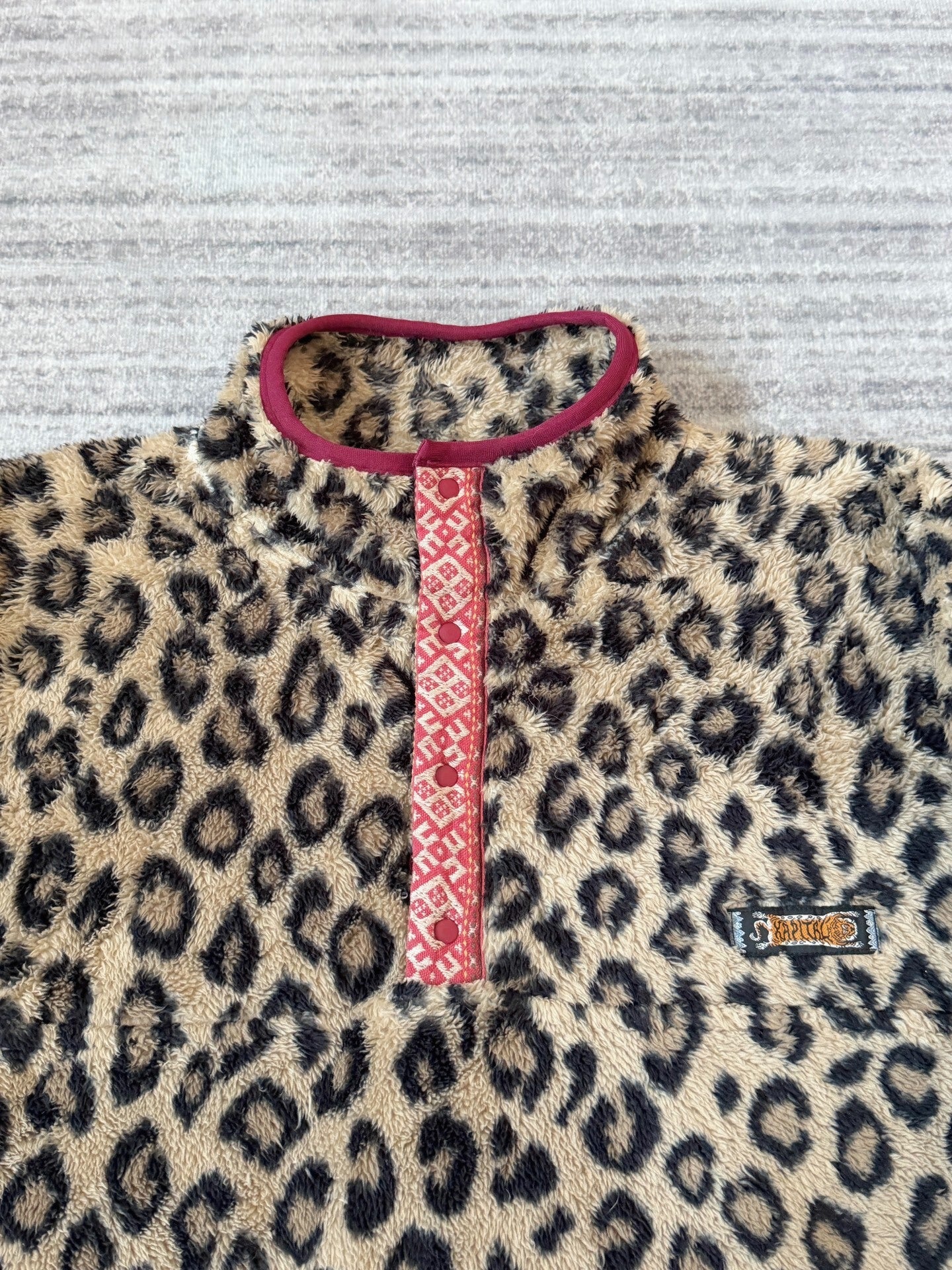 leopard fleece blouson jacket by kapital