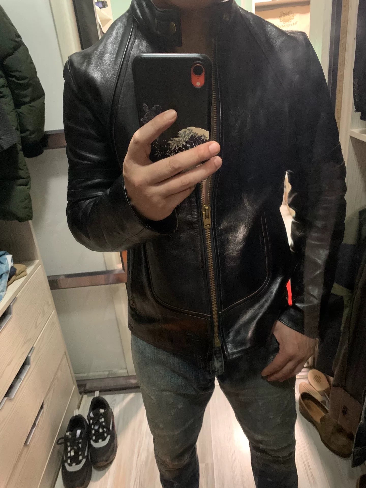 fine creek leather j100 style jacket