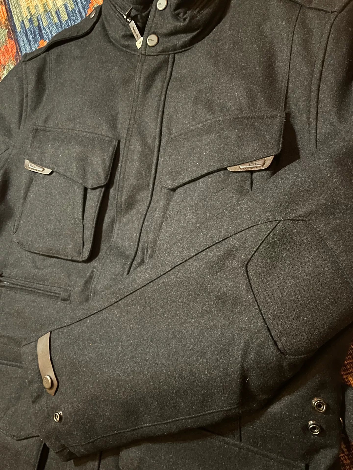 Ralph Lauren Black Label Wool Motorcycle Jacket