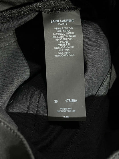 SAINT LAURENT Black Cotton Slim Jeans