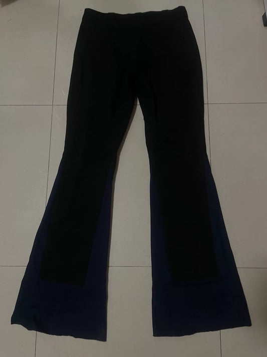 raf simons ss21 patchwork flared denim pants