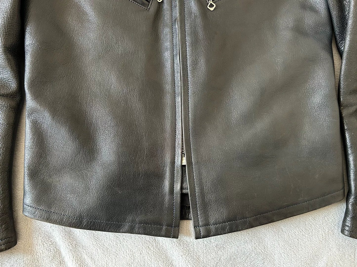 freewheelers black leather biker jacket