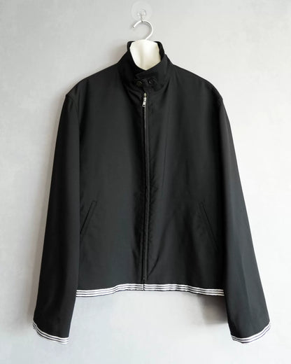 yohji yamamoto black wool zip jacket