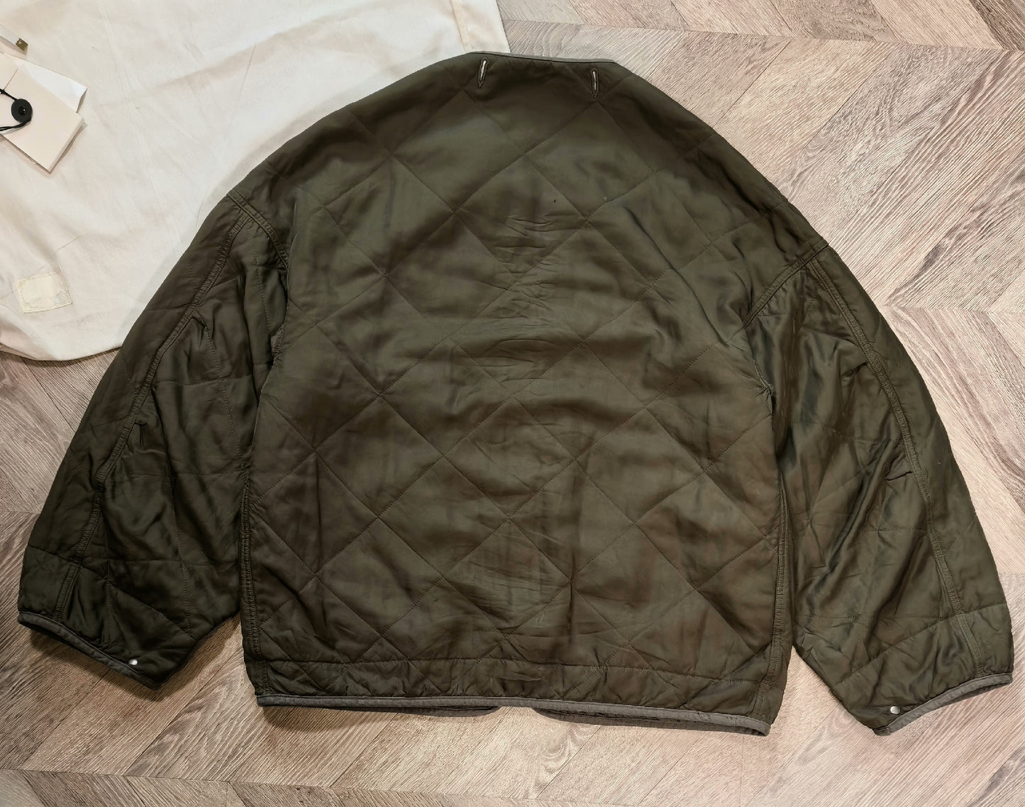 visvim double-sided jacket in olive green