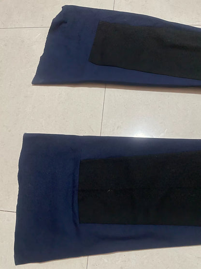 raf simons ss21 patchwork flared denim pants