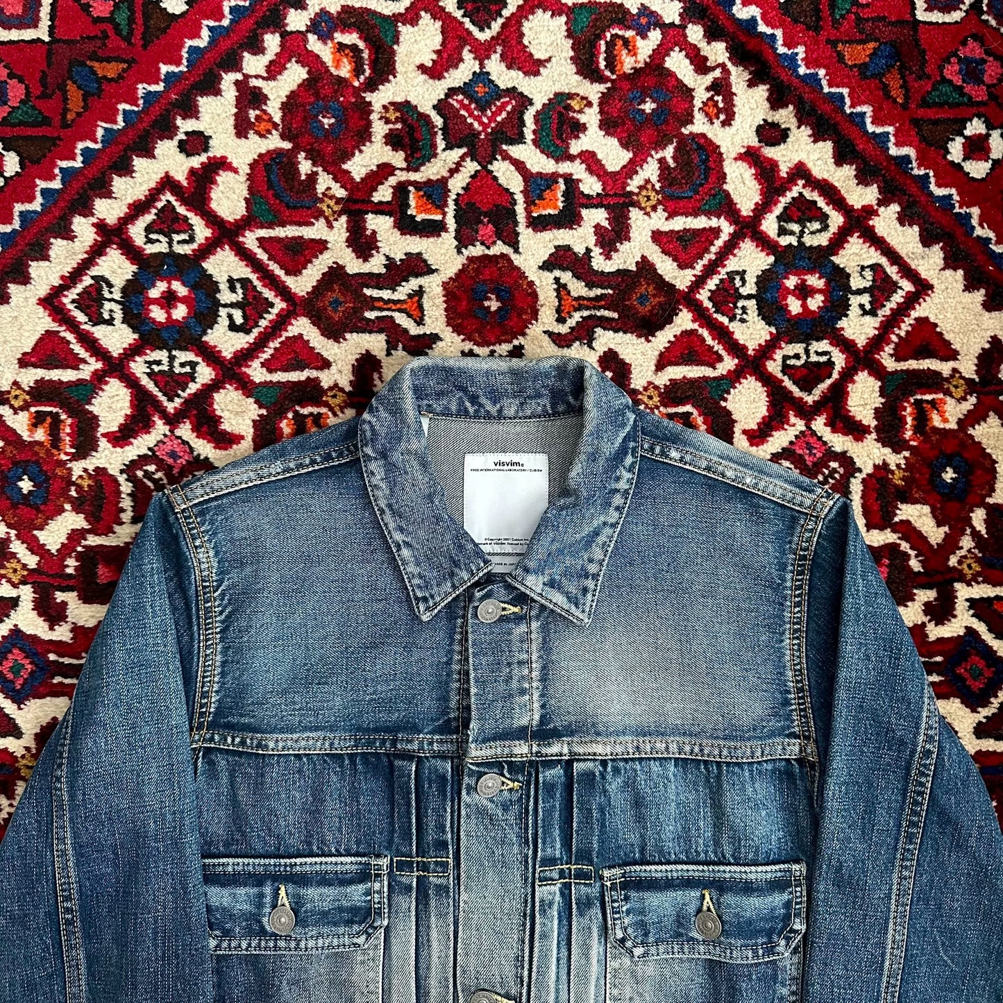 visvim snake skin denim jacket
