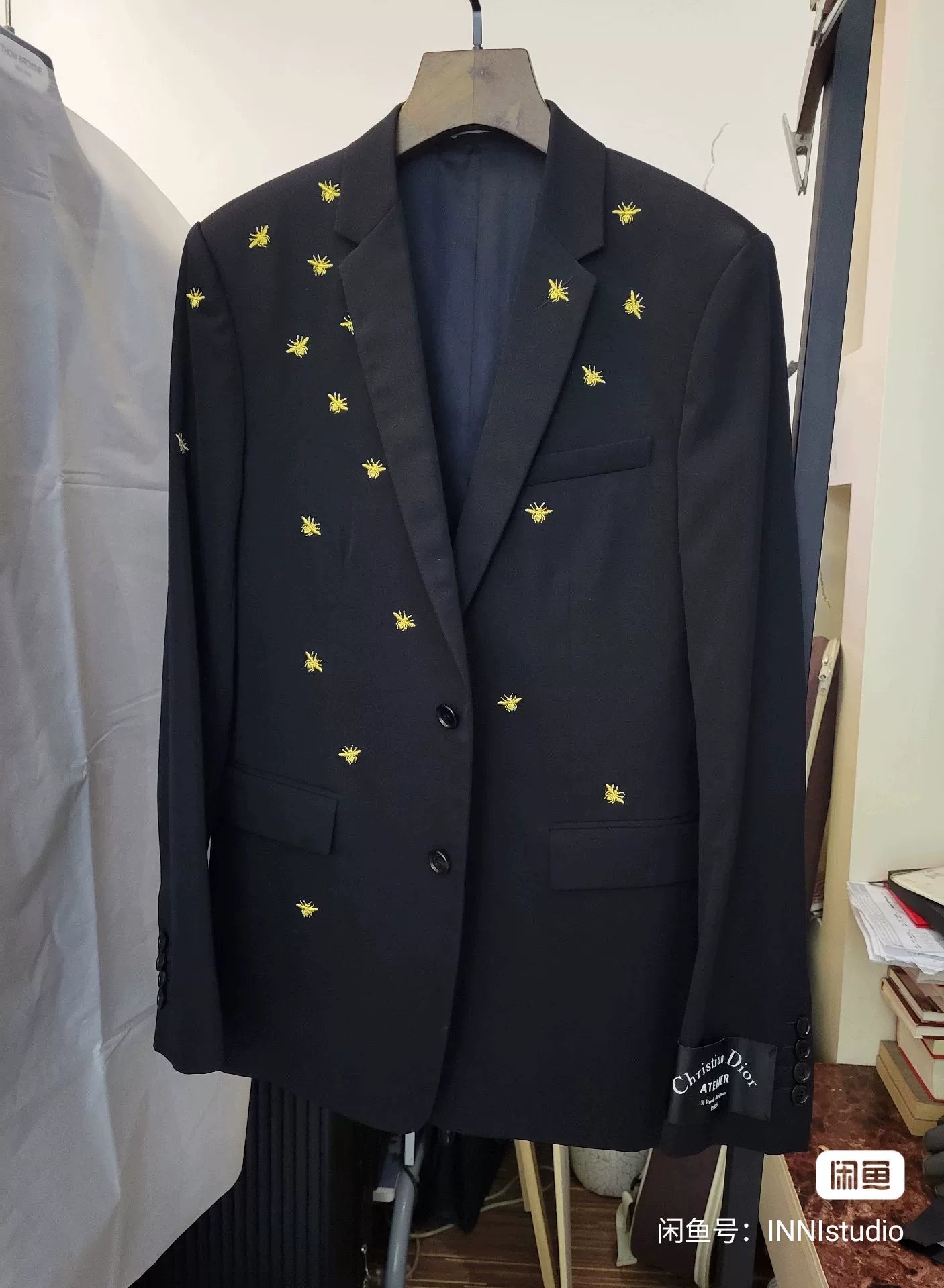 Dior Homme Bee Embroidered Suit Jacket