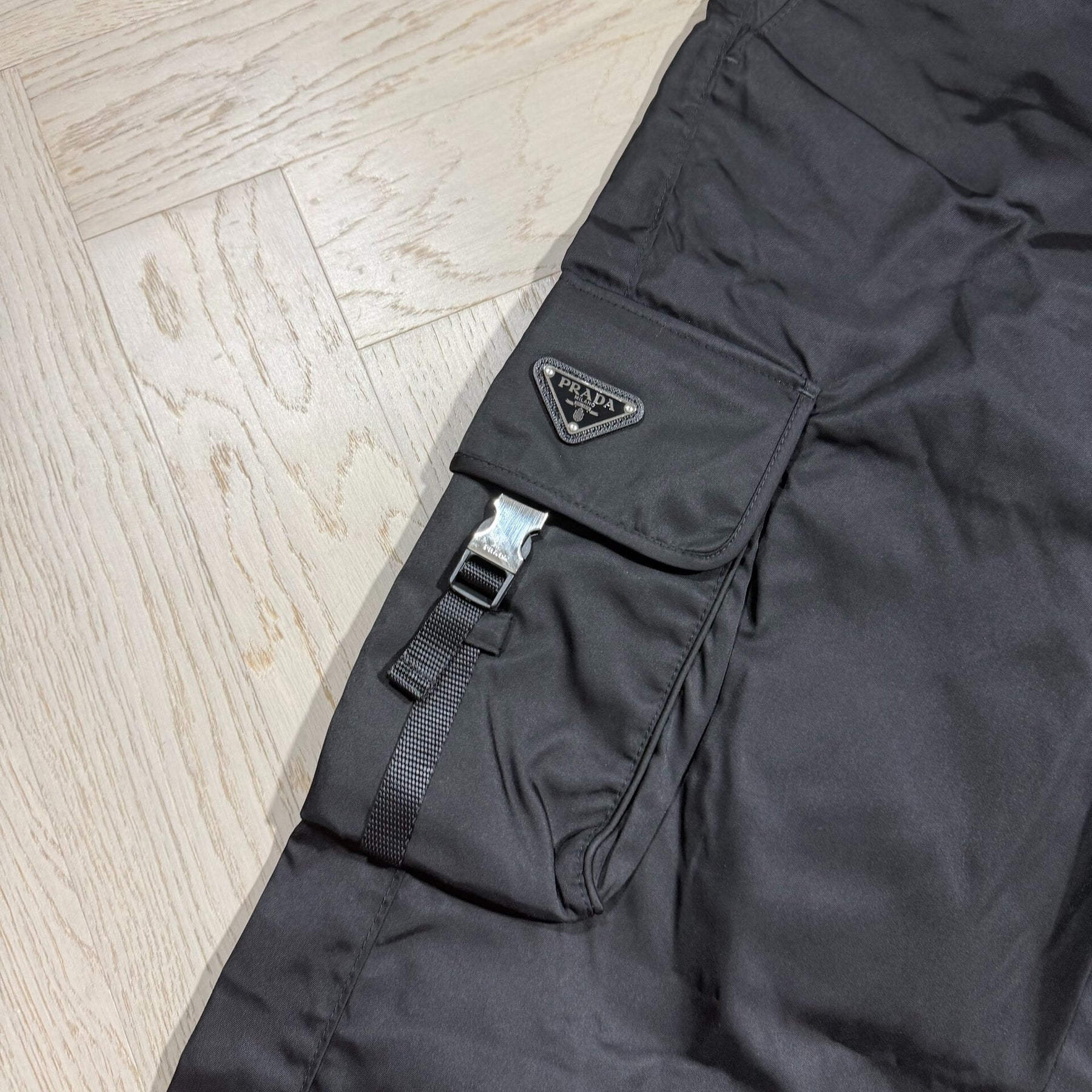 Prada Re-Nylon Logo Cargo Pants