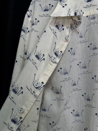 paul harnden mushroom print long sleeve shirt