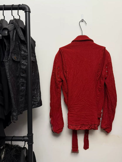 red wool jacket by Junya Watanabe