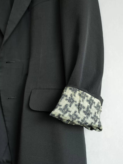 black Yohji Yamamoto tie jacket