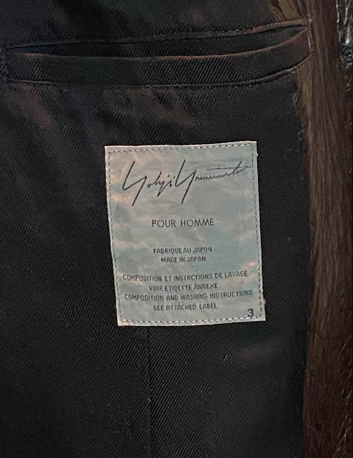 Yohji Yamamoto Pour Homme 00AW Leather Jacket