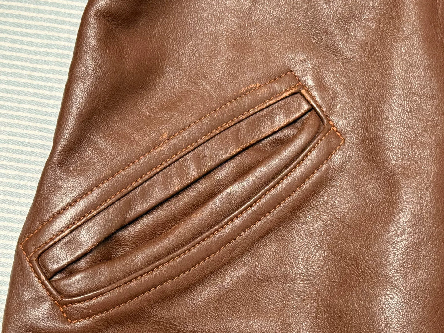 Freewheelers Four Corners Brown Leather Jacket