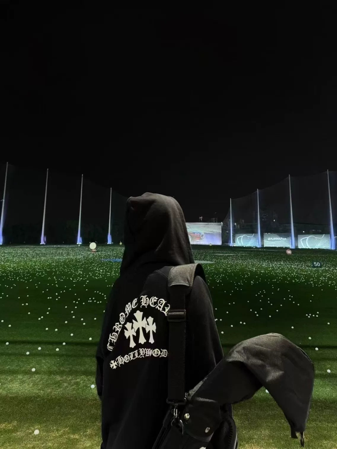 Chrome Hearts  Cross Sanskrit Embroidery Zip Hoodie