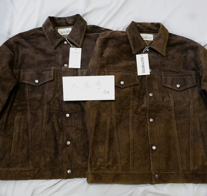 wacko maria leather trucker jacket