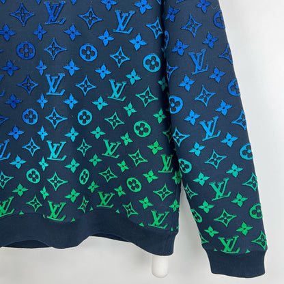 Louis Vuitton Blue Green Gradient Print Sweatshirt