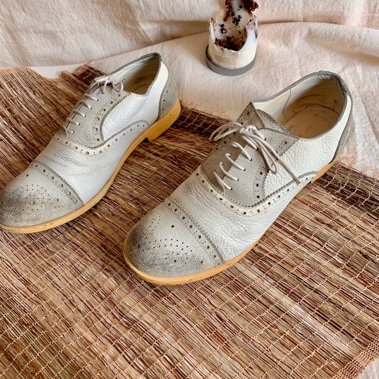Comme des Garcons 90s Distressed Suede Leather Shoes