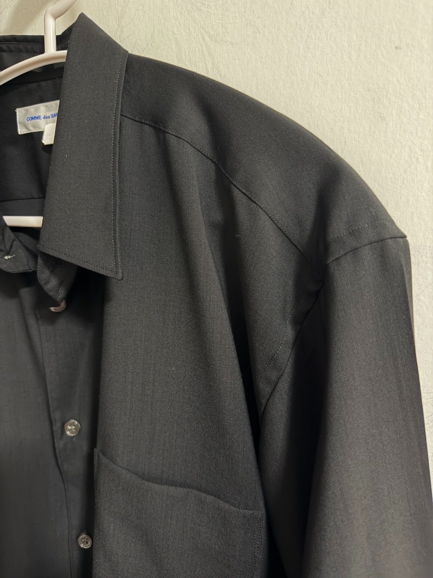 COMME des GARÇONS Black Long-Sleeve Shirt S
