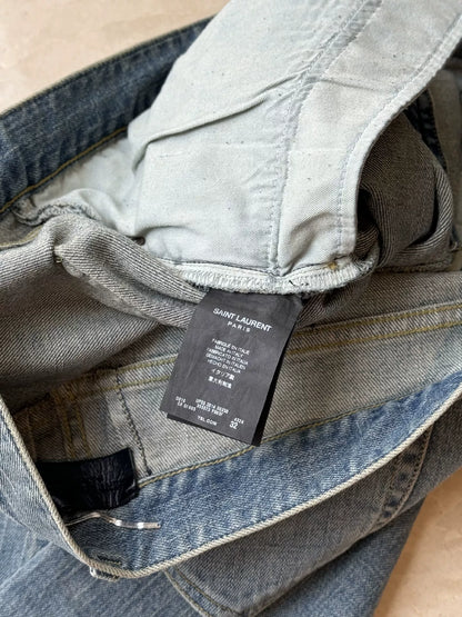 YSL/SLP Men's Washed Blue Jeans