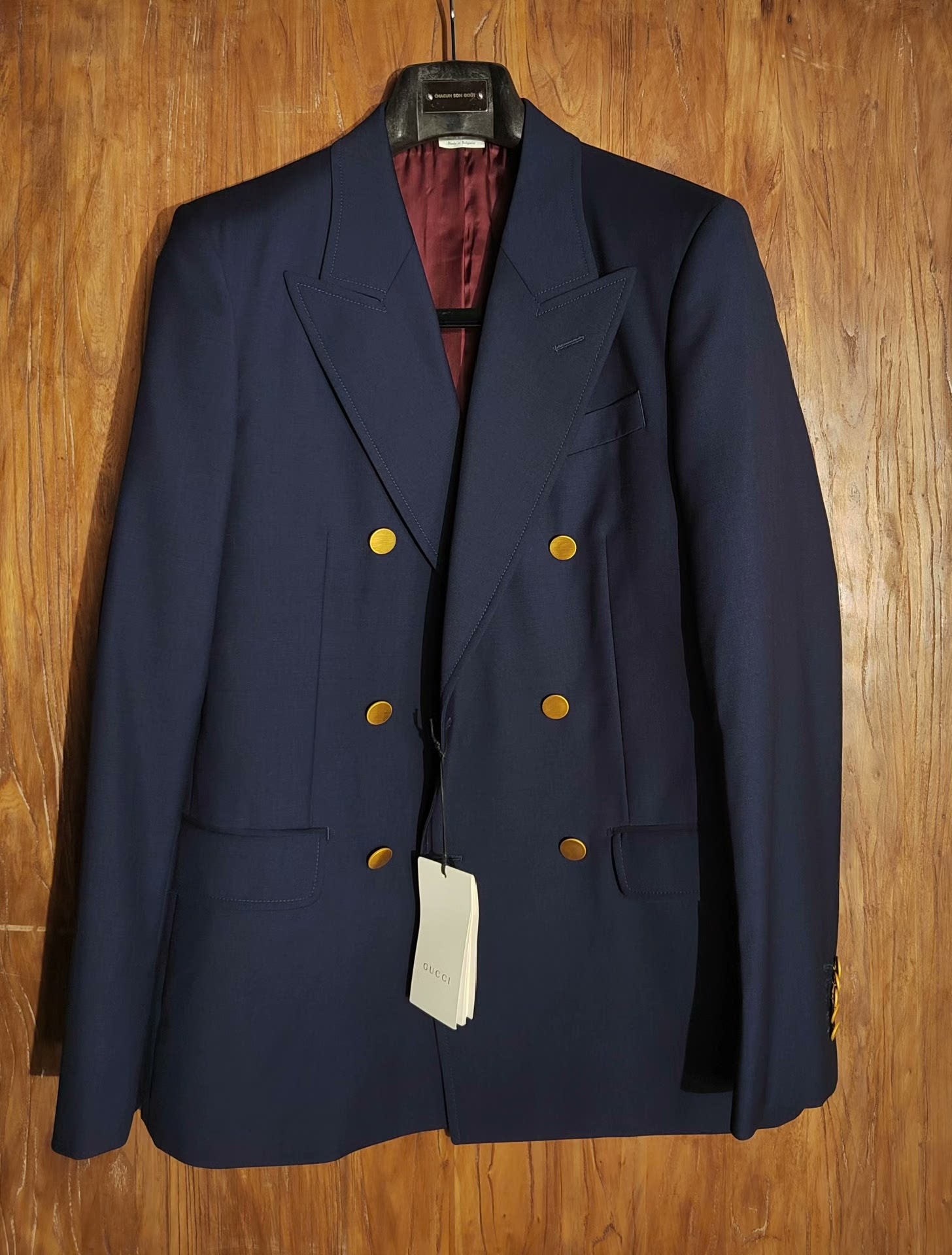 Gucci Double Breasted Blazer Navy Blue