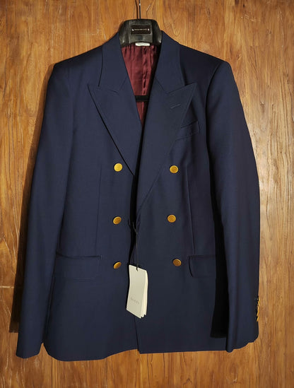 Gucci Double Breasted Blazer Navy Blue