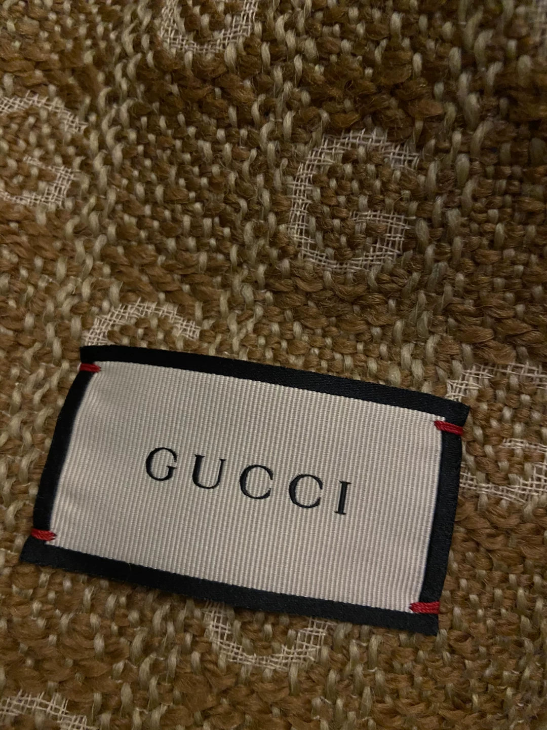 gucci logo embroidered trench coat