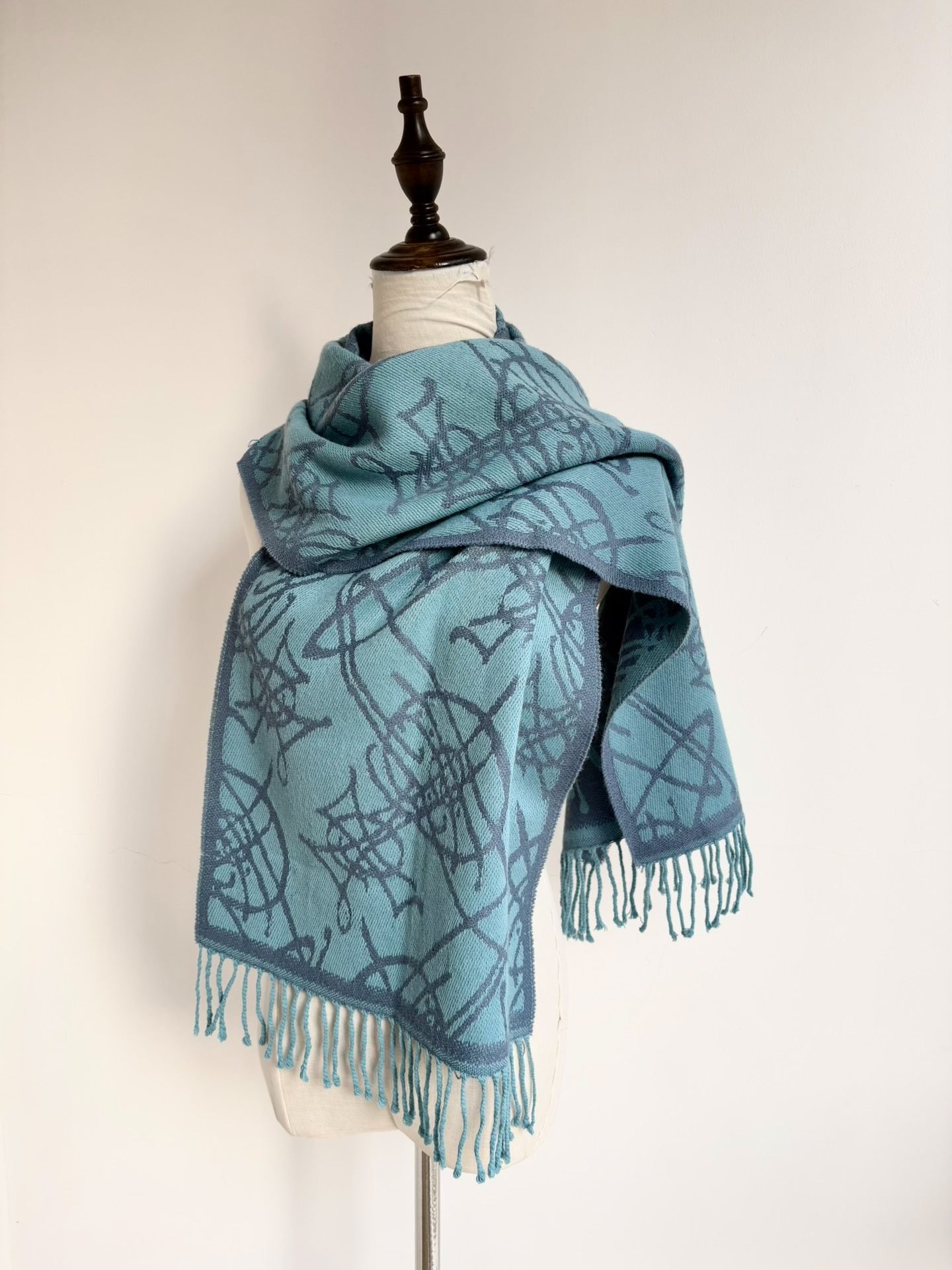 Vivienne Westwood Vintage Blue Print Scarf