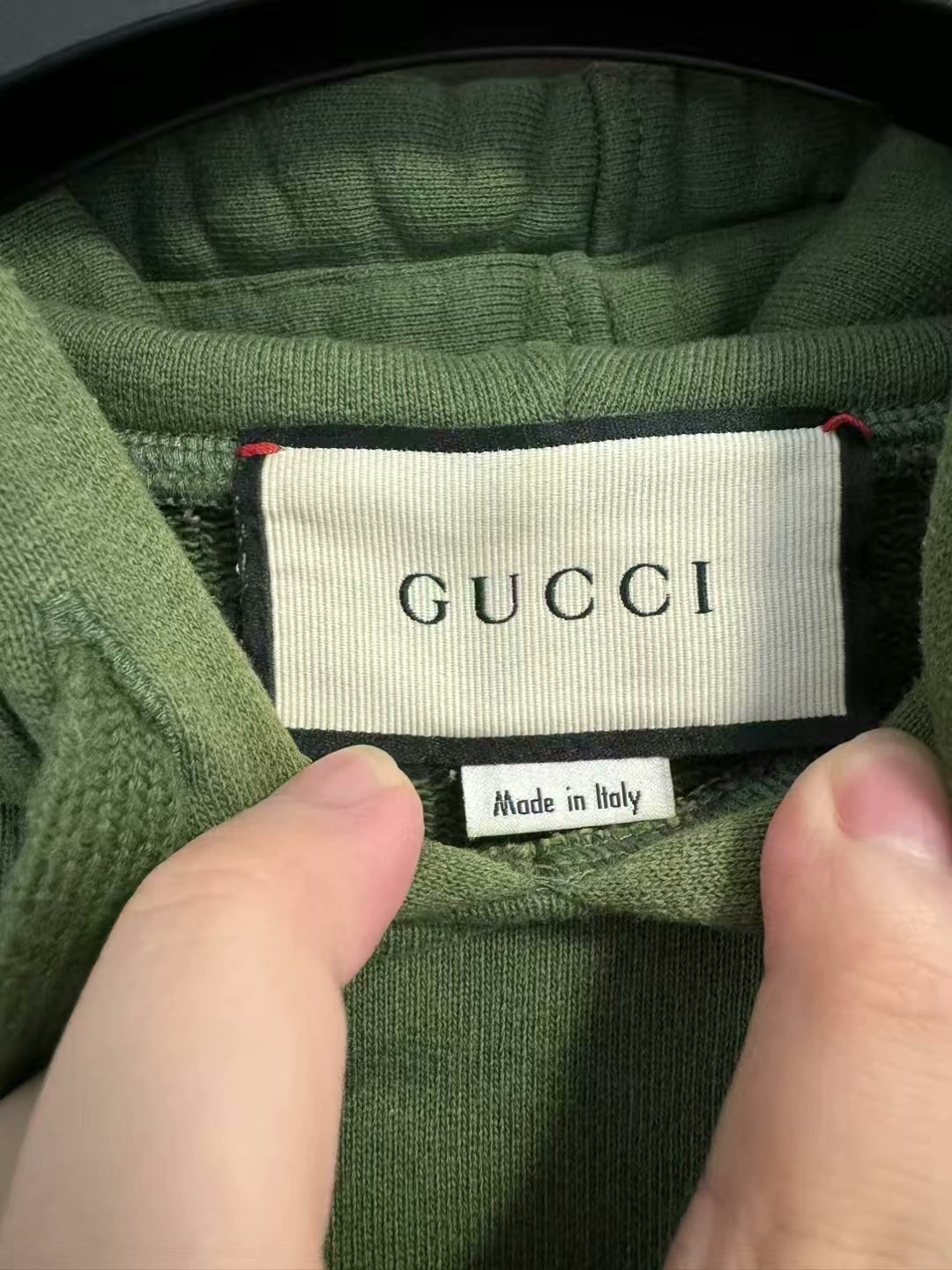 gucci reflective green hoodie sweatshirt