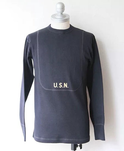 heavy-duty long sleeve navy tee shirt