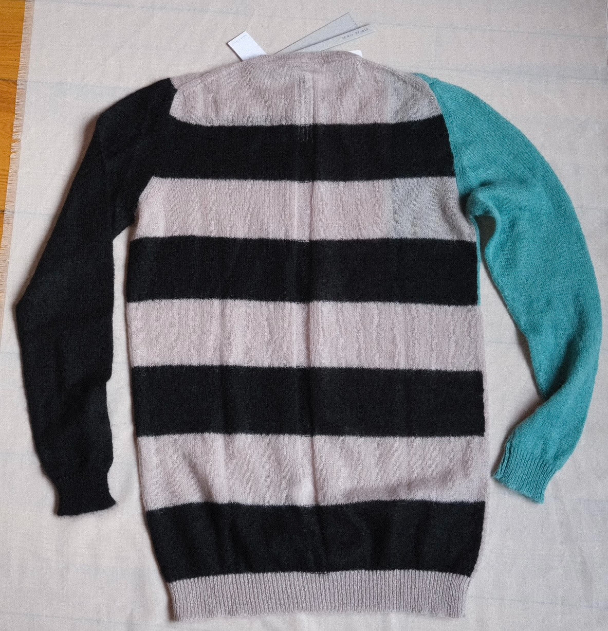 Rick Owens Colorblock Mohair Wool Sweater