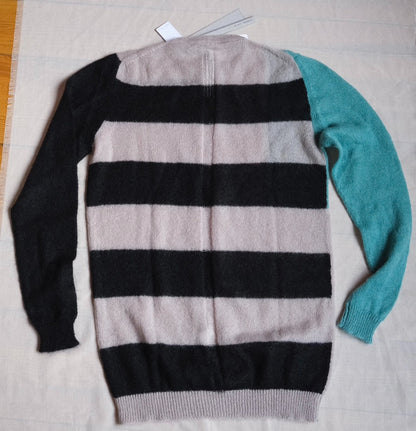 Rick Owens Colorblock Mohair Wool Sweater