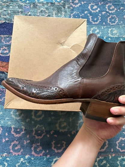 RRL Carved Western Chelsea Boots