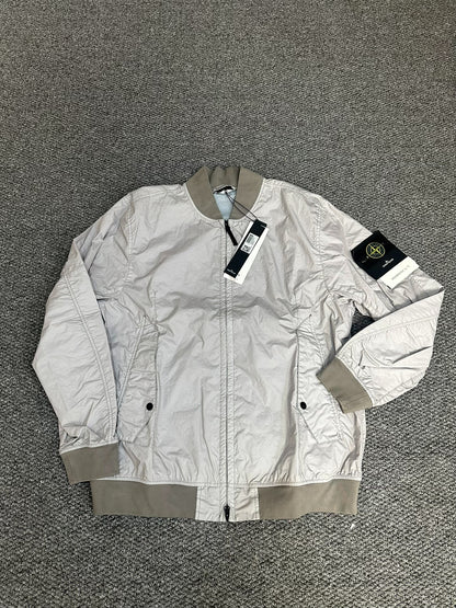 stone island 3l tc jacket in silver gray