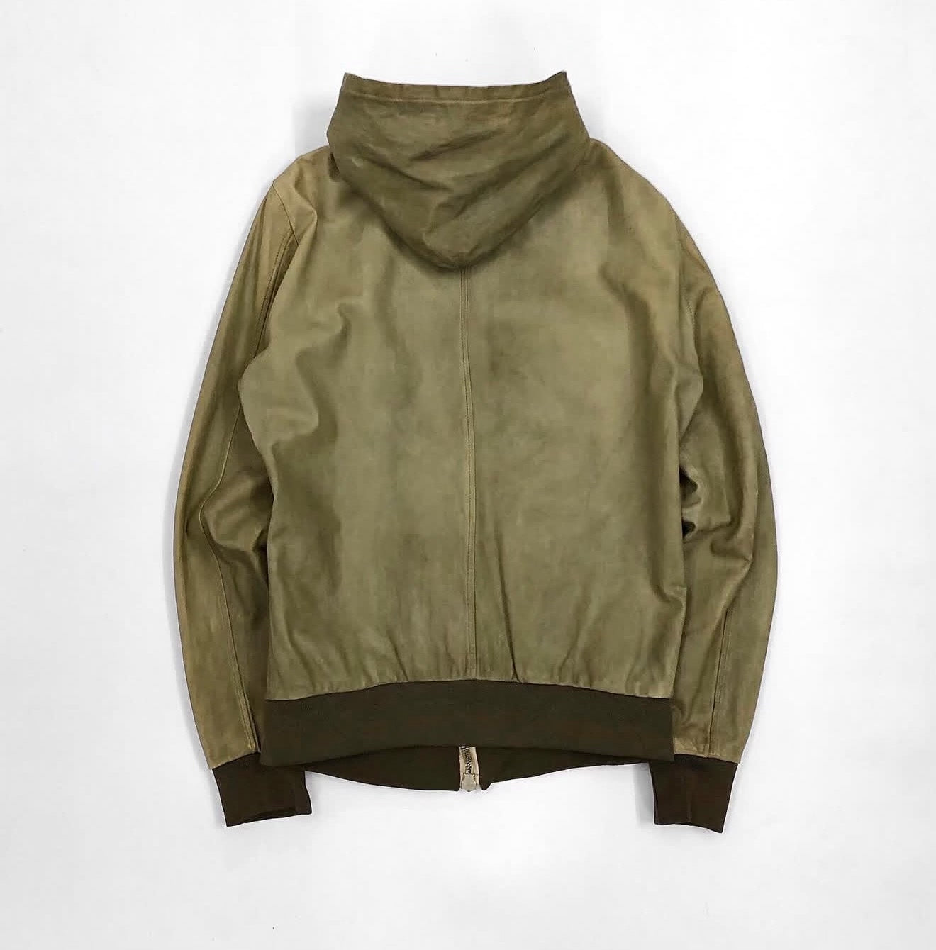 Vintage 2000s Giorgio Brato Leather Hooded Jacket