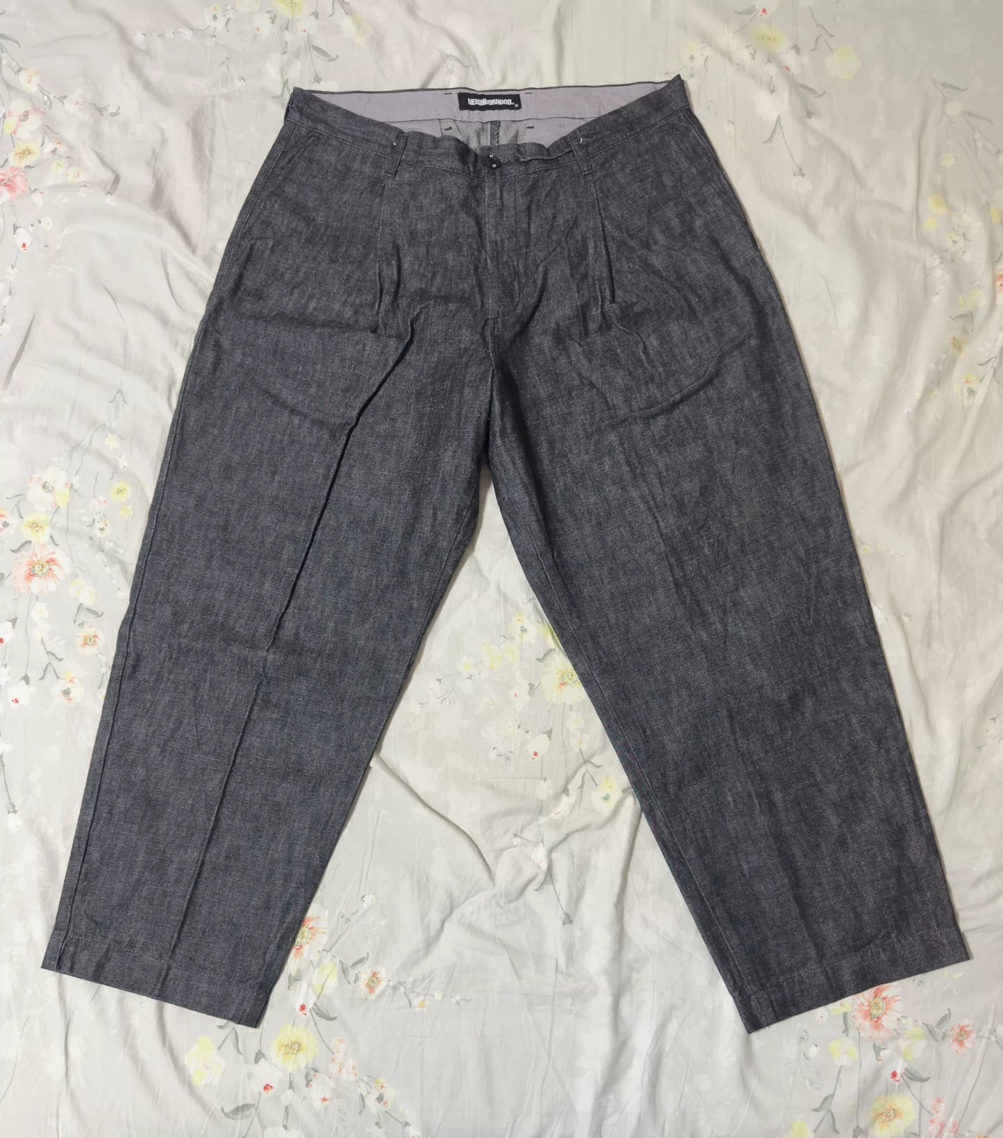 Neighborhood 21ss Black Washed Relaxed Jeans