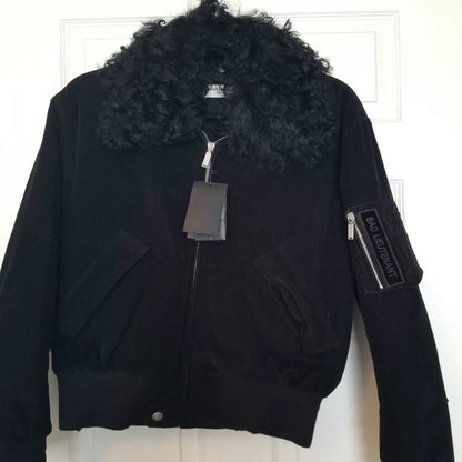 Saint Laurent MA1 Corduroy Fur Collar Jacket