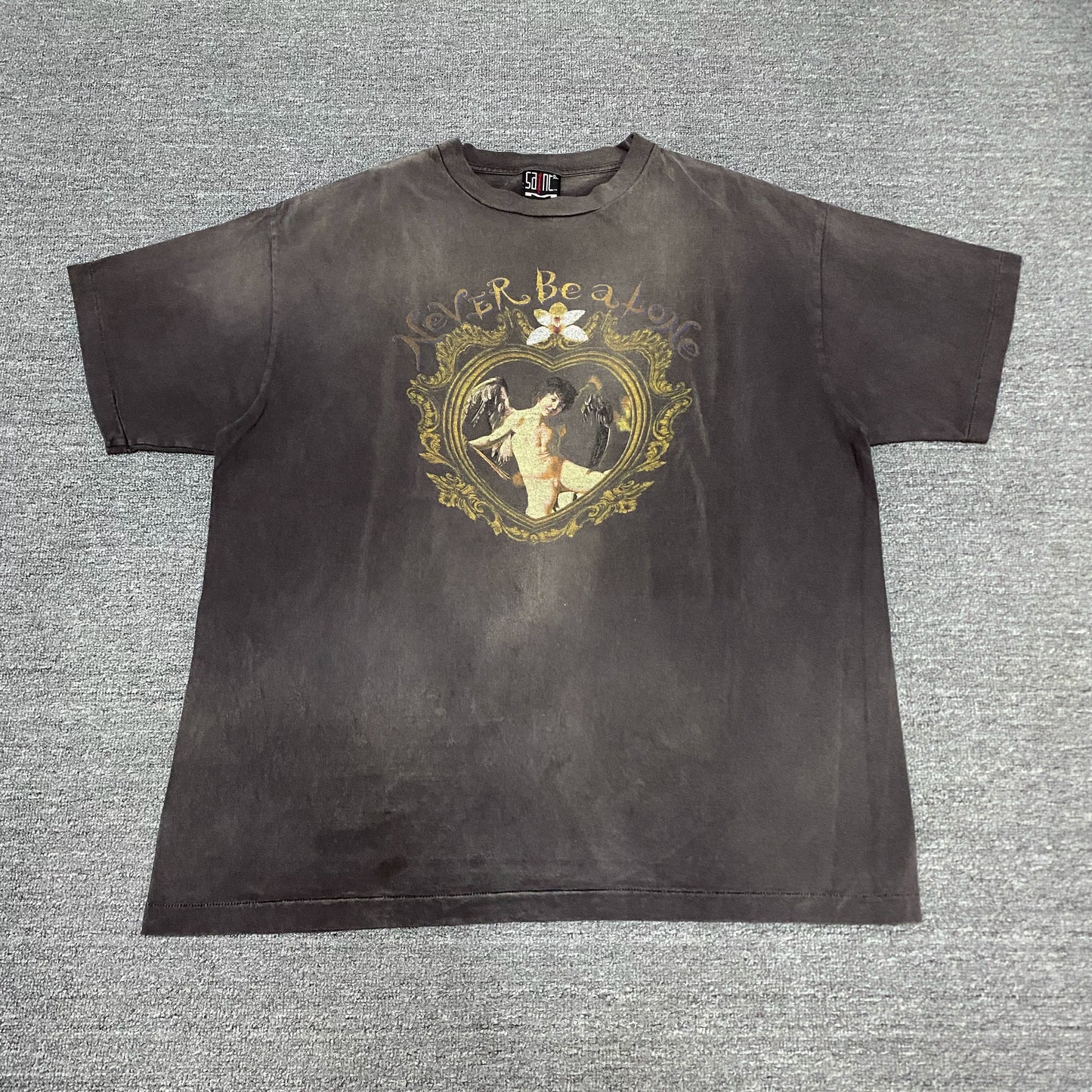 SAINT MICHAEL Love Angel Washed Distressed Tee
