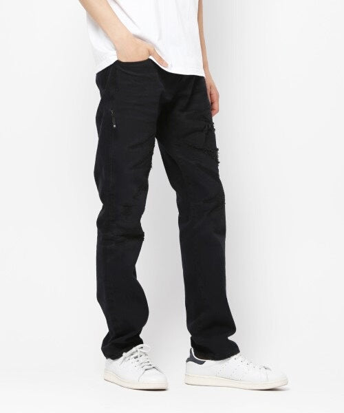 denim by vanquish & fragment distressed jeans