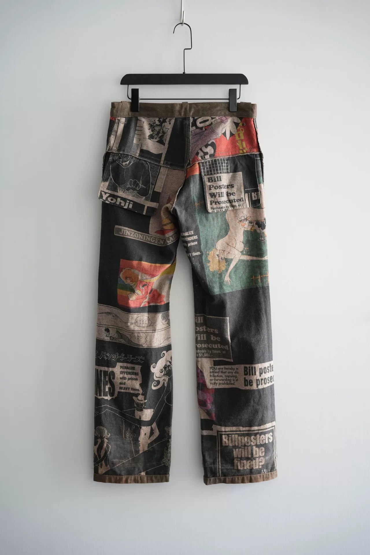 yohji yamamoto comic print pants