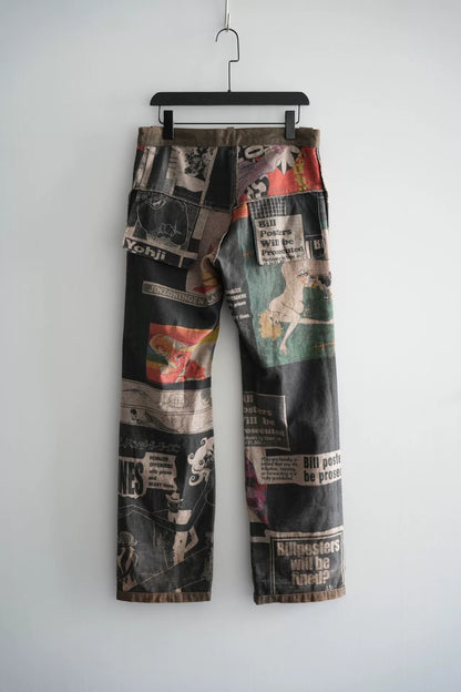 yohji yamamoto comic print pants