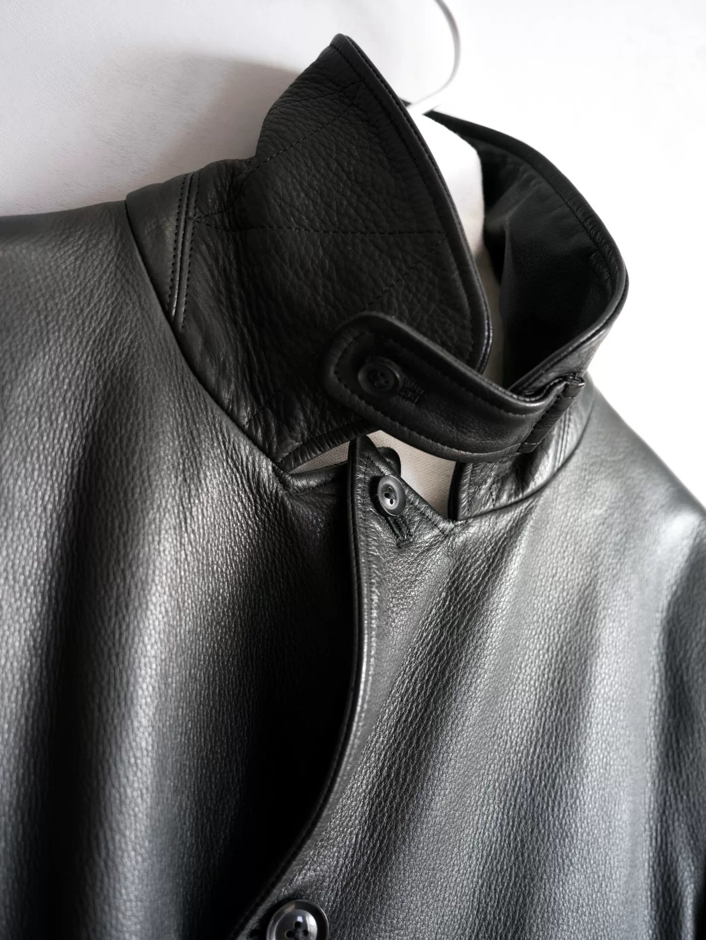 yohji yamamoto buffalo leather multi-pocket jacket