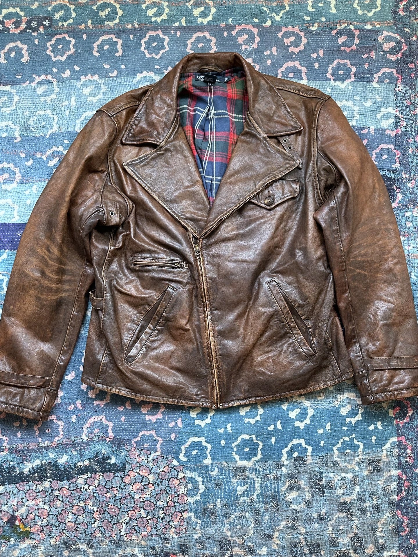 Polo Ralph Lauren RRL Slant Zip Leather Jacket